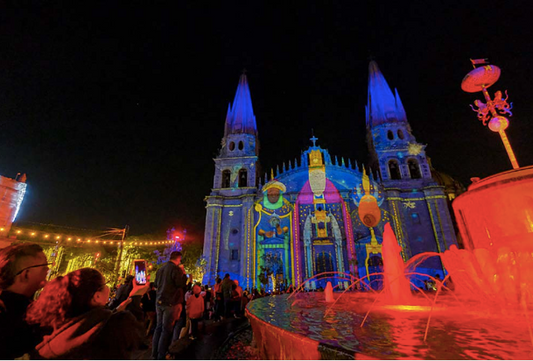 GDL Cathedral Christmas Lights | Round-Trip Transportation